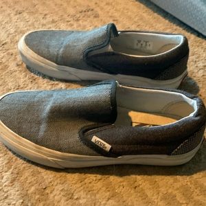 Tweed black and white vans